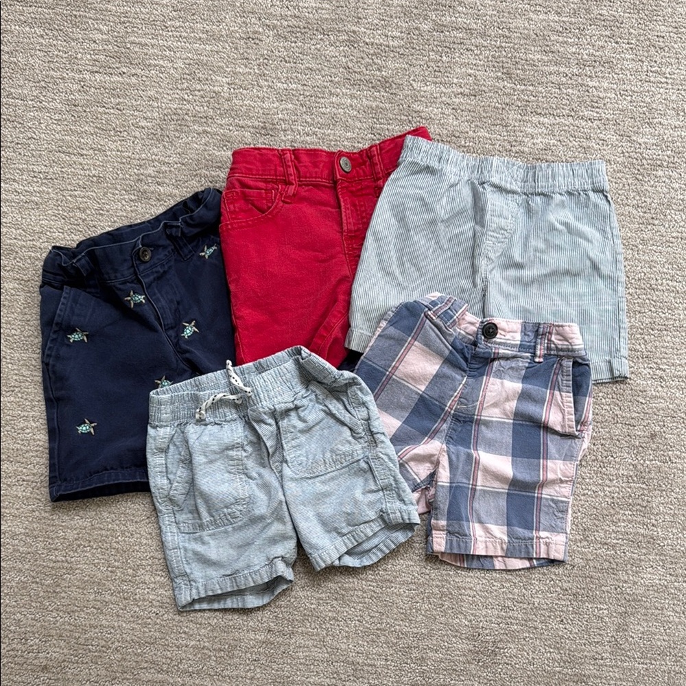 Preppy Janie and Jack summer shorts bundle/lot, toddler boy, 2T